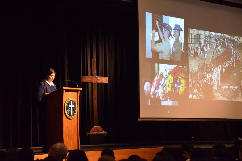 Anzac Zac commemoration at Nagle Catholic College Blacktown