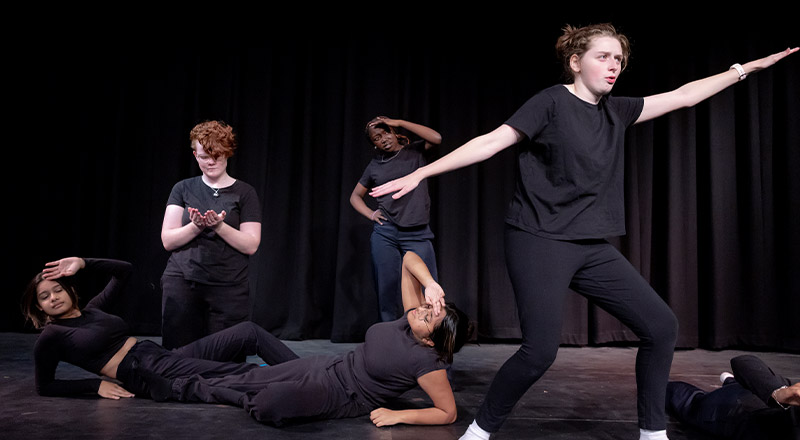 Nagle Catholic College South Blacktown students in drama blacks