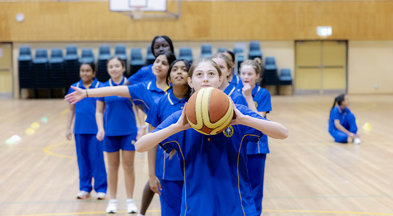 Nagle Catholic College South Blacktown students in gymnasium