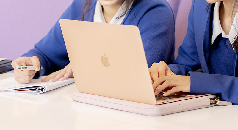 Nagle Catholic College South Blacktown students on laptop