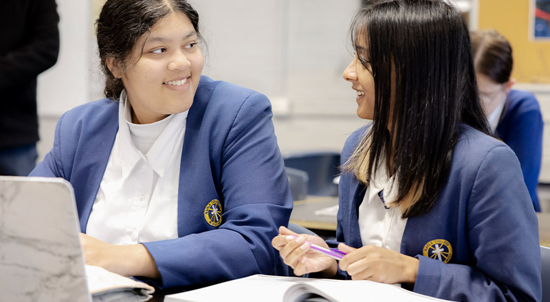 Nagle Catholic College South Blacktown students on laptop