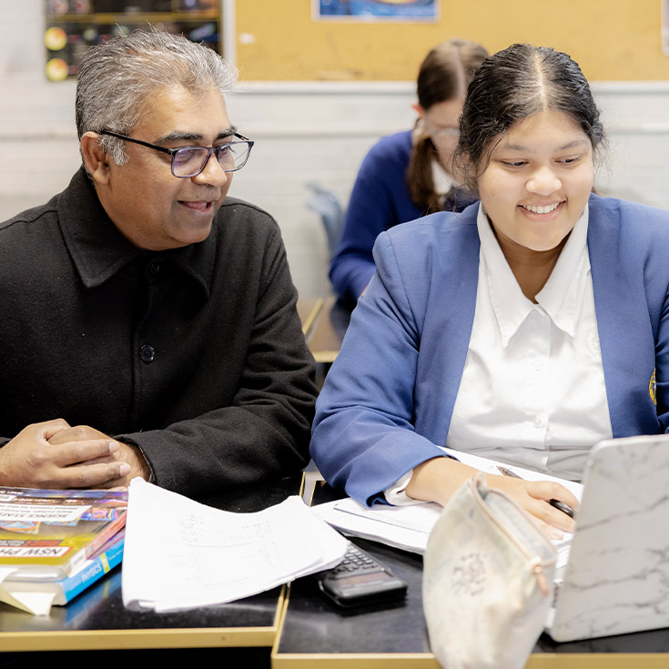 Nagle Catholic College South Blacktown dedicated teacher and student