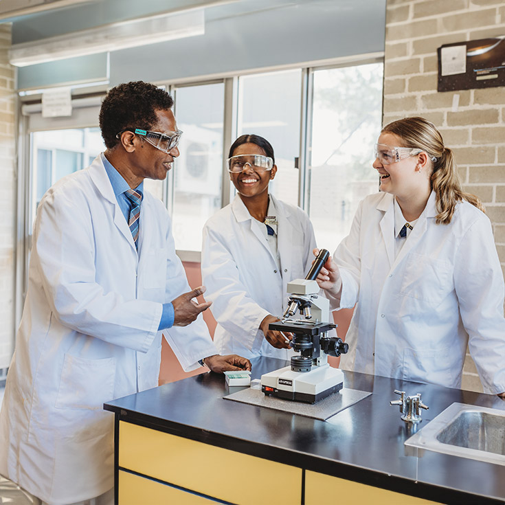 Teaching science at Nagle Catholic College Blacktown