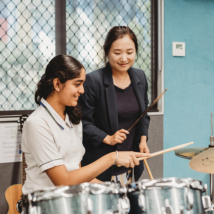 Teaching music at Nagle Catholic College Blacktown
