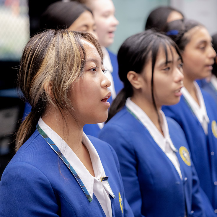 Nagle Catholic College South Blacktown students singing in choir