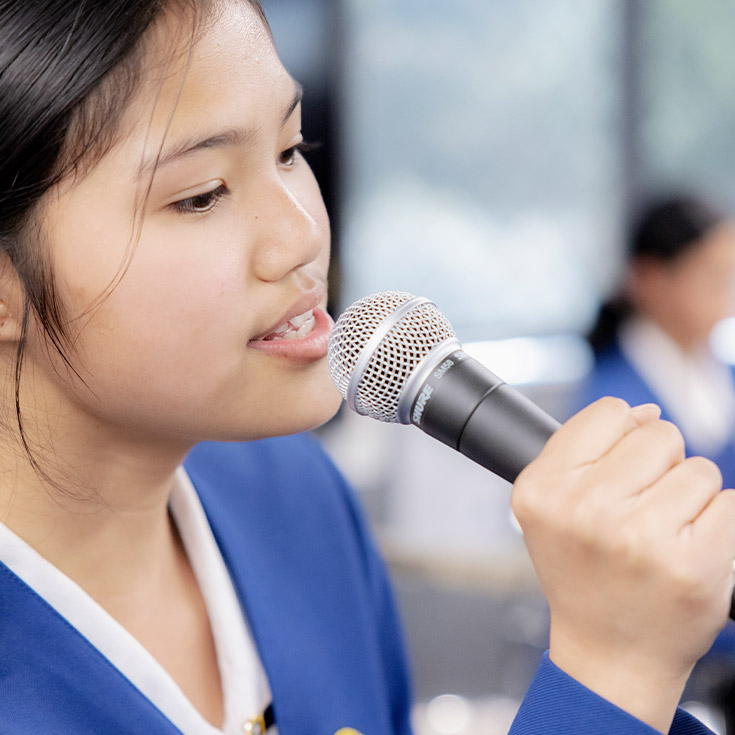 Nagle Catholic College South Blacktown student singing in choir