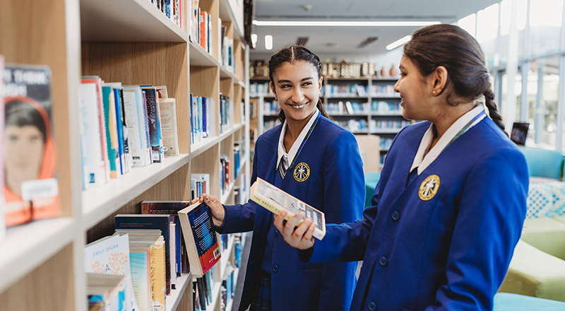 Nagle Catholic College South Blacktown students in library